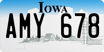 IA license plate AMY678