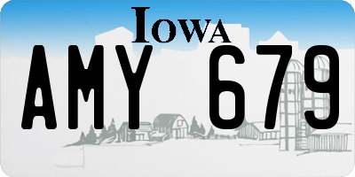 IA license plate AMY679