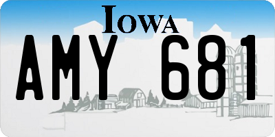 IA license plate AMY681