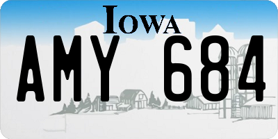 IA license plate AMY684