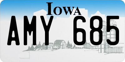 IA license plate AMY685