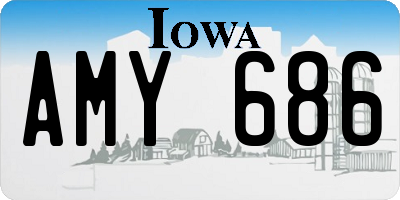 IA license plate AMY686