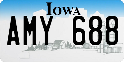 IA license plate AMY688