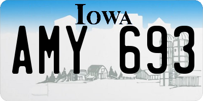 IA license plate AMY693