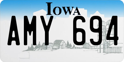 IA license plate AMY694