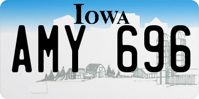 IA license plate AMY696