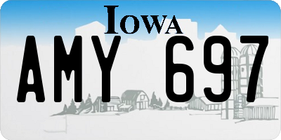 IA license plate AMY697