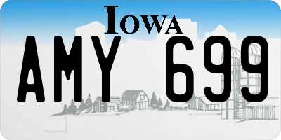 IA license plate AMY699