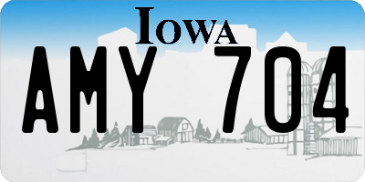 IA license plate AMY704