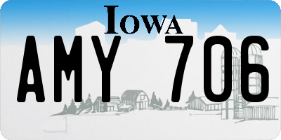 IA license plate AMY706