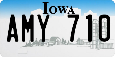 IA license plate AMY710