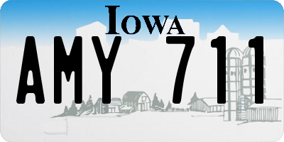 IA license plate AMY711