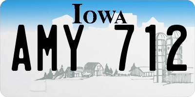 IA license plate AMY712