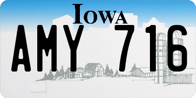 IA license plate AMY716