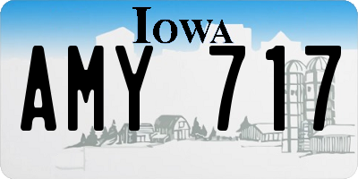 IA license plate AMY717