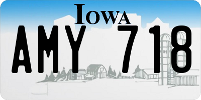 IA license plate AMY718