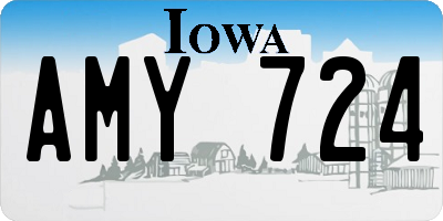 IA license plate AMY724