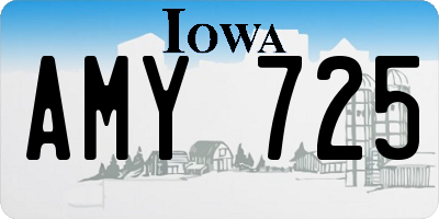 IA license plate AMY725