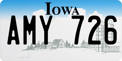 IA license plate AMY726