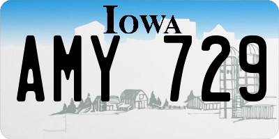 IA license plate AMY729
