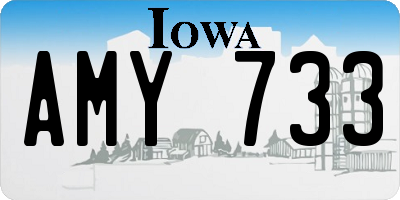 IA license plate AMY733