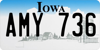 IA license plate AMY736