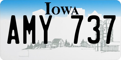 IA license plate AMY737