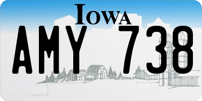 IA license plate AMY738