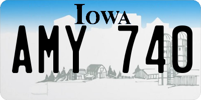 IA license plate AMY740