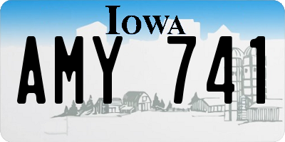IA license plate AMY741