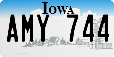 IA license plate AMY744