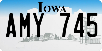 IA license plate AMY745