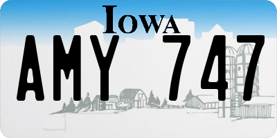 IA license plate AMY747