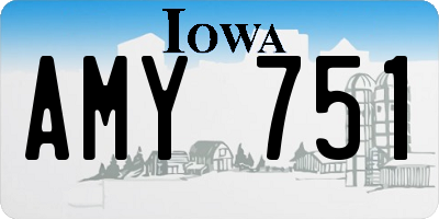 IA license plate AMY751