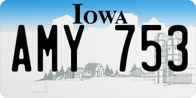 IA license plate AMY753