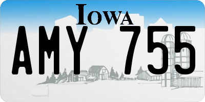 IA license plate AMY755
