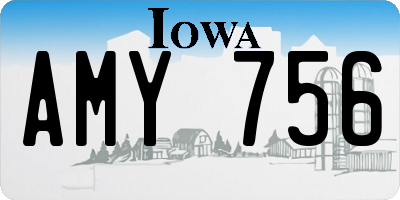 IA license plate AMY756