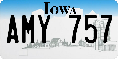IA license plate AMY757