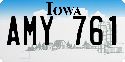 IA license plate AMY761