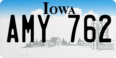 IA license plate AMY762