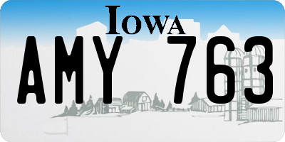 IA license plate AMY763