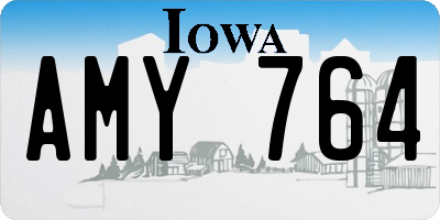 IA license plate AMY764