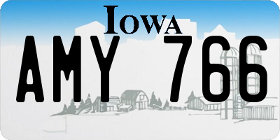 IA license plate AMY766