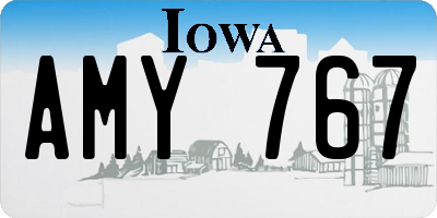 IA license plate AMY767
