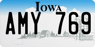 IA license plate AMY769