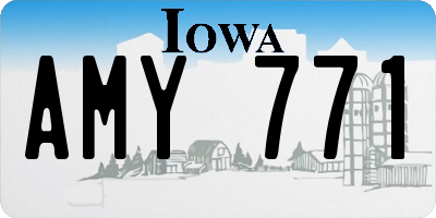 IA license plate AMY771