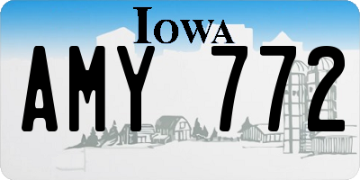 IA license plate AMY772