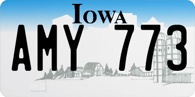 IA license plate AMY773