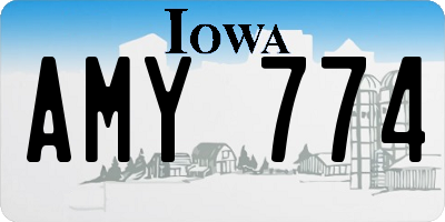 IA license plate AMY774