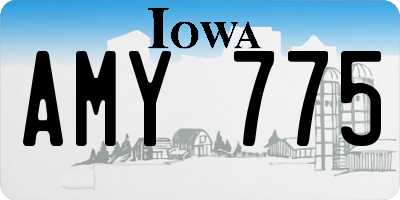 IA license plate AMY775
